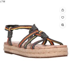 SAM EDELMAN Circus NY Women's size 8.5 Athena Espadrille Sandal Multi Fabric